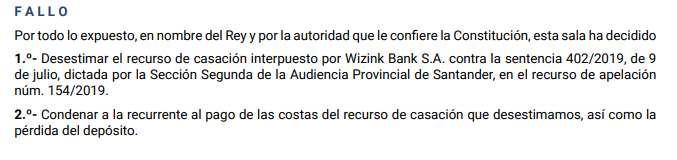 Sentencias del Tribunal Supremo ante del abuso de los Microcréditos